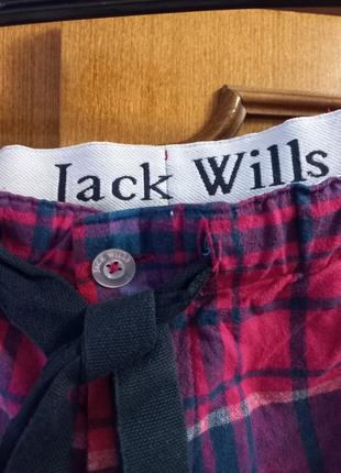 Комфортные яркие домашние штаны jack wills  клетка коттон5 фото