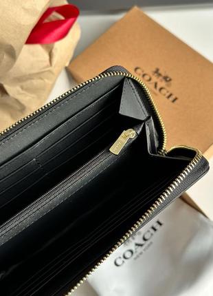 Кошелек premium coach wallet dark brown/black3 фото