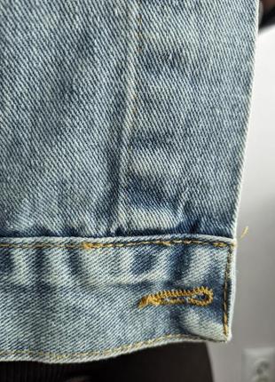 Женская джинсовая куртка курточка с бусинками  джинсовка l xl5 фото