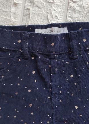 Джинсы, темно синие вельветовые штаны denim co 4-5 лет4 фото