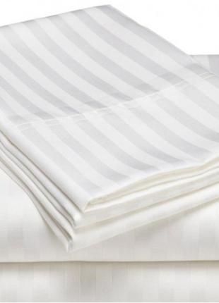 Пододеяльник сатин страйп 200×215 евро белый