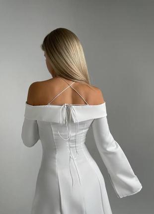 Елегантна сукня з відкритими плечима4 фото