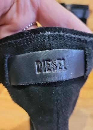 Оригинальные кожанные ботинки сапоги diesel