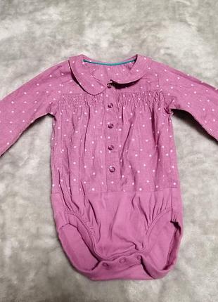 Боди-рубашка m&s на девочку 9-12 месяцев
