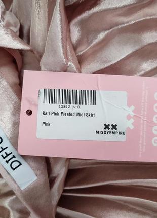 Розовая сатиновая юбка плиссе от missympire4 фото
