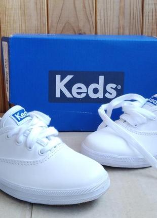 Суперские кожаные белые кеды мокасины keds кроссовки стелька memory foam