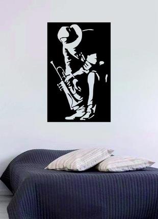 Декоративне настінне панно «музикант», декор на стіну6 фото