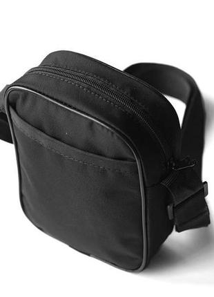 Чоловіча сумка месенджер jordan casual чорна спортивна барсетка через текстильне плече4 фото