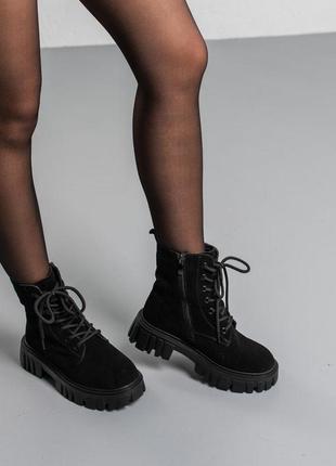 Ботинки женские fashion pip 3807 39 размер 25 см черный