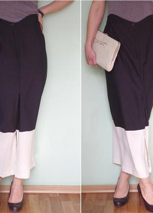 Юбка карандаш / высокая талия / midi colorblock skirt