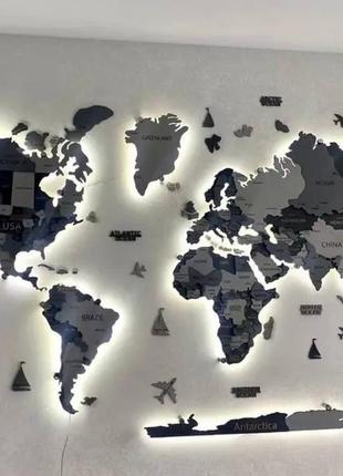Деревянні карти світу власного виробництва1 фото