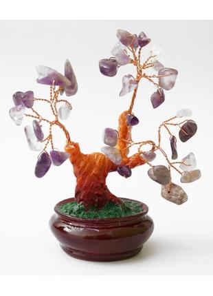 Дерево щастя з каменя аметист,дерево щастя, аметист