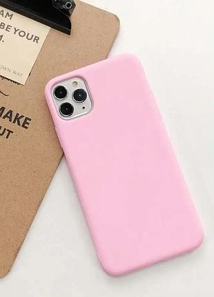 Чехол fiji soft для apple iphone 13 pro max силикон бампер светло-розовый
