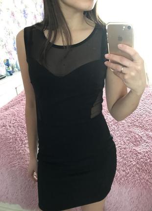 Платье мини, черное платье4 фото