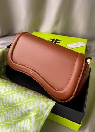 Сумка jw pei brown натуральна шкіра коричнева