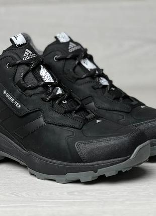 Спортивные кожаные ботинки, кроссовки зимние термо adidas terrex gore-tex7 фото