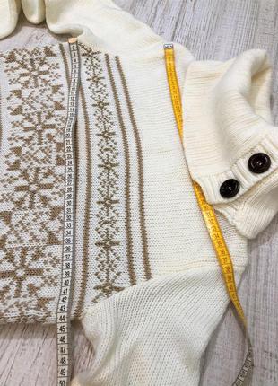 Платье свитер белое вязаное ostin, р. m4 фото