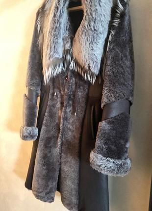 Дубленка натуральный мех и кожа