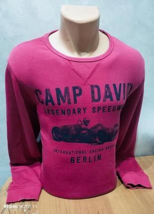 Базовый комфортный хлопковый свитшот известного немецкого бренда camp david2 фото