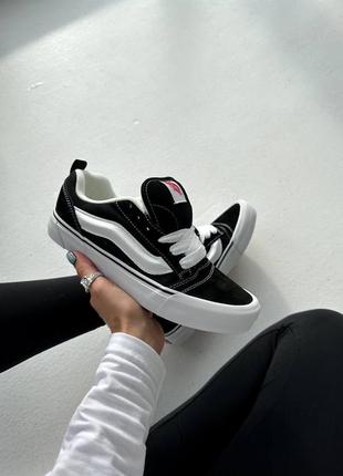 Vans knu skool black/white5 фото