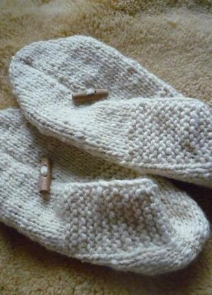 Handmade домашні капці слідки шкарпетки вовняні, ручна робота hand made вінтаж4 фото