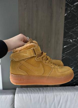 Nike air force high fur кроссовки