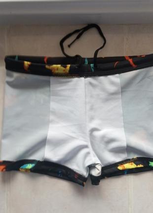 Новые детские плавки шорты для пляжа и бассейна бренда c&amp;a принт динозавры u9 5-6 eur 110-1166 фото