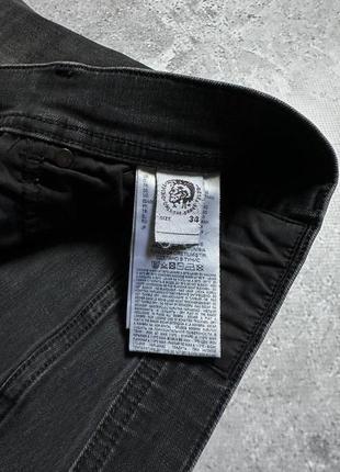 Серые джинсы diesel tepphar distressed slim-carrot6 фото