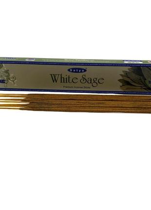 White sage premium incence sticks(белый шалфей)(satya)(15гр)(смотрите описание)1 фото