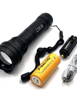 Надпотужний ліхтарик bailong bl-k70-p90 водонепроникний ліхтарик ліхтарик поліс | ліхтар cb-619 ручний тактичний