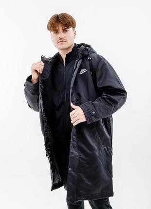 Мужская куртка nike club stadium parka черный l (7dfb7320-010 l)