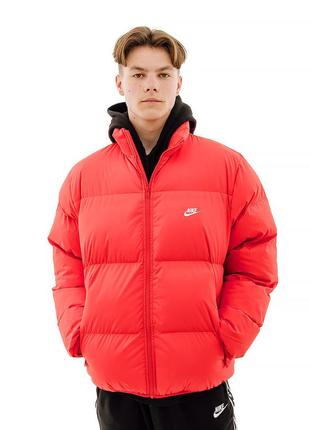 Мужская куртка nike club puffer красный l (7dfb7368-657 l)