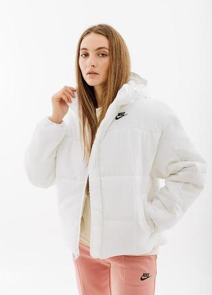 Женская куртка nike clsc puffer белый xs (7dfb7672-100 xs)1 фото