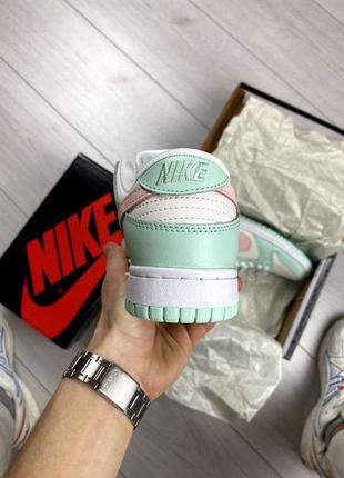 Nike sb dunk low white mint pink2 фото