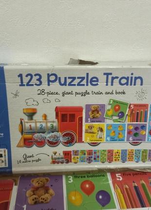 Пазл поїзд building blocks: 123 puzzle train 28 частин7 фото