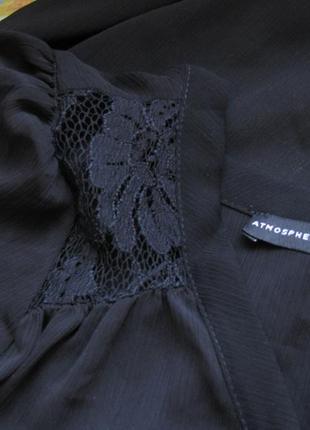 Шифоновая блуза с кружевными вставками брэнд atmosphere испания2 фото