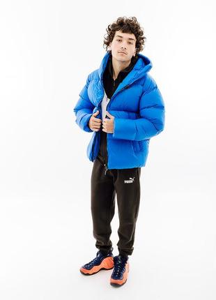 Чоловічий куртка puma hooded ultra down puffer блакитний l (7d67538347 l)