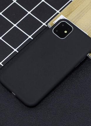 Чехол soft touch для apple iphone 11 силикон бампер черный