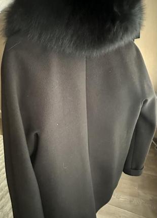 Пальто шерсть кашемир люкс качества мех песец6 фото