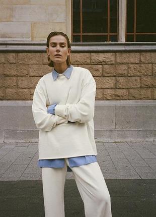 Костюм zara, костюм с кюлотами zara, белый костюм zara