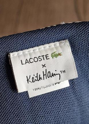 Женские кожаные кроссовки lacoste missource в коллаборации с keith haring, оригинал9 фото