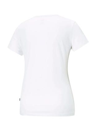 Puma essentials small logo футболка жіноча біла2 фото