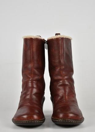 Ugg australia оригинал коричневые женские сапоги зимние на меху кожаные размер 405 фото