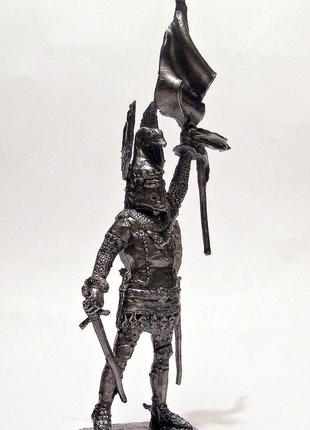 Іграшкові солдатики англiйський лицар 15 столiття 54 мм олов'яні солдатики мініатюри статуетки