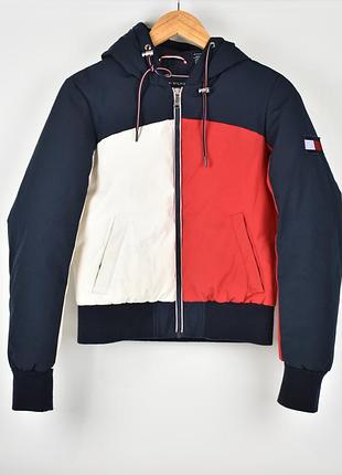 Tommy hilfiger женская зимняя куртка пуховик короткая  размер xs