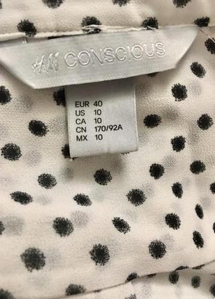Брендова блуза в горошок вільного фасону3 фото