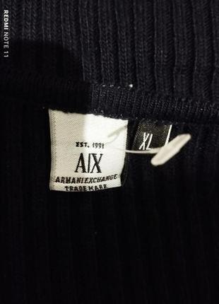 Комфортный пуловер свободного силуэта в рубчик известного итальянского дизайнера armani exchange4 фото