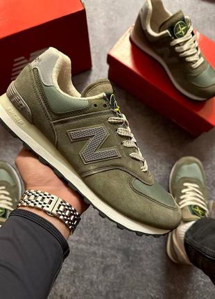 New balance 574 stone island3 фото