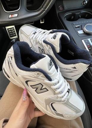 Термо  кросівки new balance 530 fleece thermo white  blue  кроссовки термо нью беланс 530 белые с синим5 фото