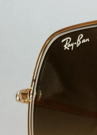 Ray ban очки унисекс солнцезащитные коричневые с градиентом прямоугольные линзы стекло10 фото